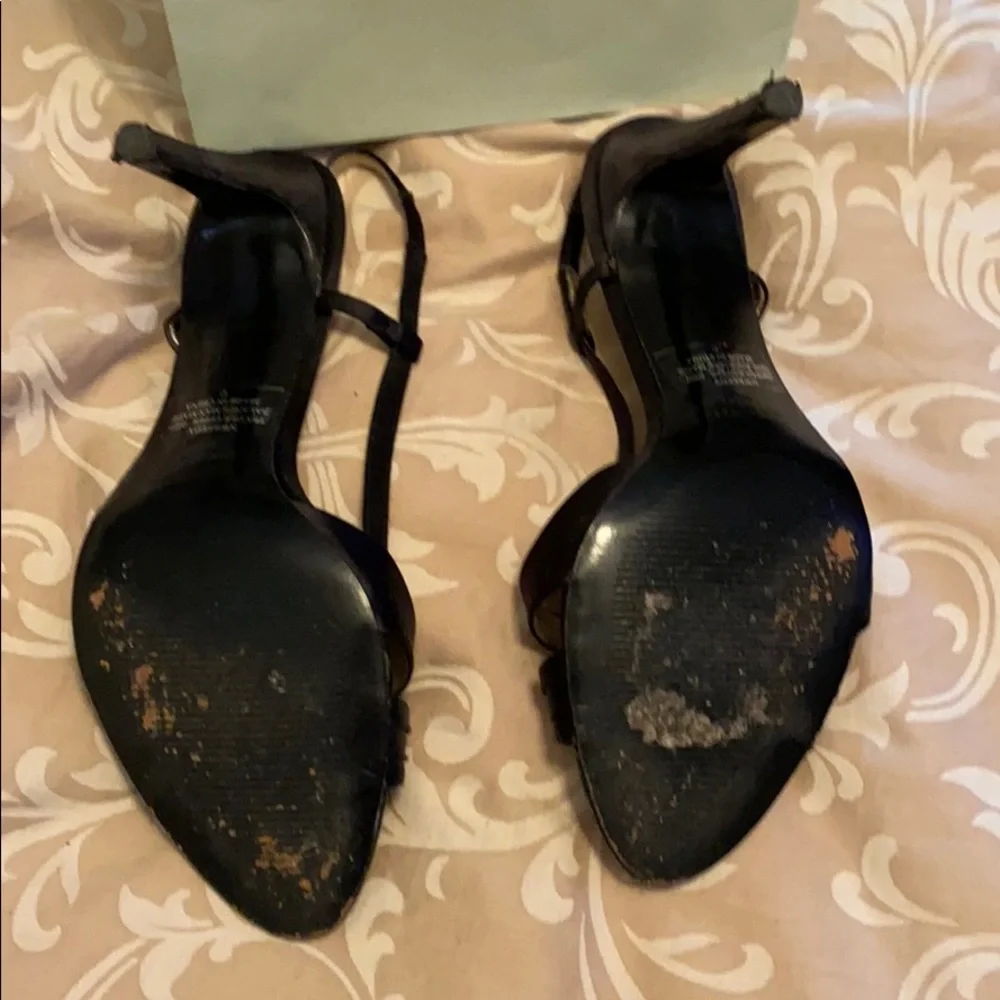 Nine West Silk Black Dress Heels - Picture 4 of 6